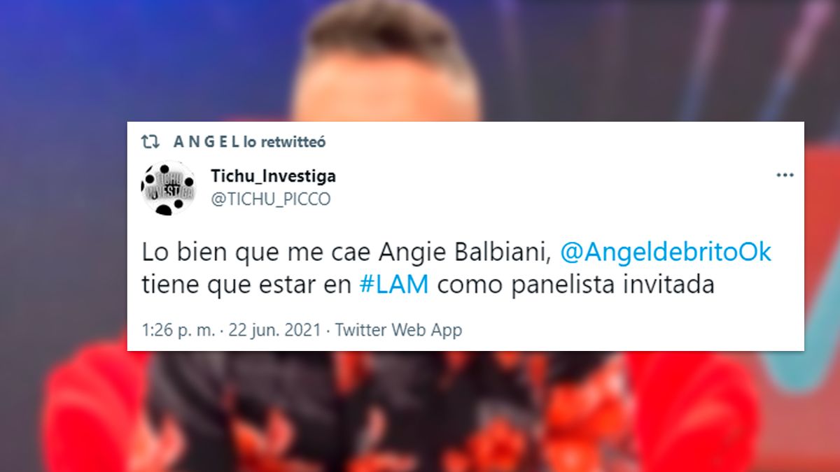 &Aacute;ngel de Brito dej&oacute; abierta la puerta para la incorporaci&oacute;n de Angie Balbiani al panel de Los &aacute;ngeles de la ma&ntilde;ana.&nbsp;