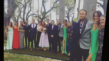 Benjamín Amadeo, muy bien acompañado en la boda de Macedo y Urtubey