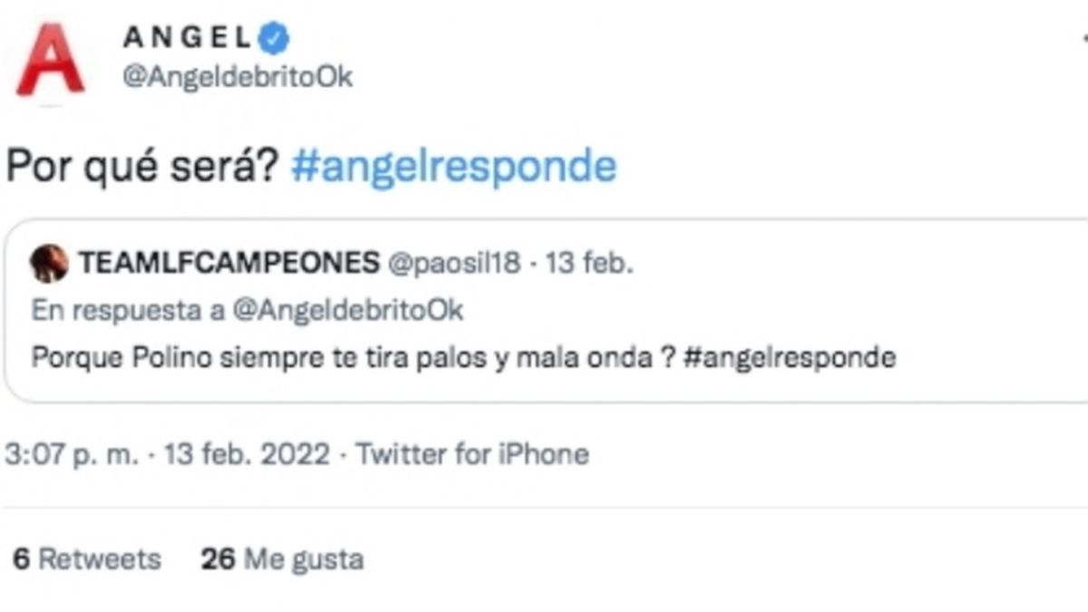 Seg&uacute;n dej&oacute; entrever en sus redes, &Aacute;ngel de Brito estar&iacute;a enemistado con Marcelo Polino.