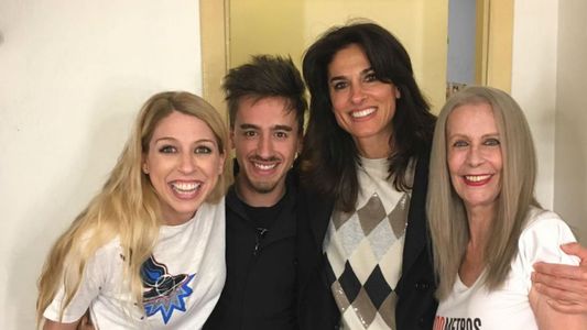 Gabriela Sabatini visitó al elenco de 100 Metros cuadrados