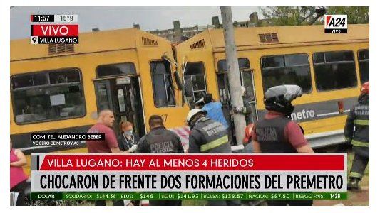 Choque de frente entre dos formaciones del Premetro