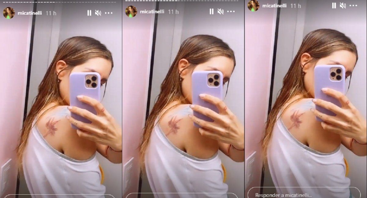 Mica Tinelli comenzó a quitarse los tatuajes que la avergüenzan