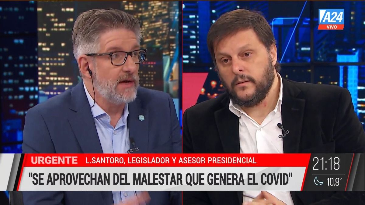 Leandro Santoro con Luis Novaresio