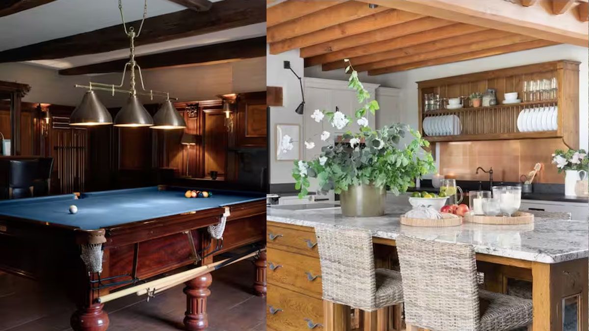 La sala de juegos y el comedor en la posada de Gales. (Foto: Gentileza Caras)