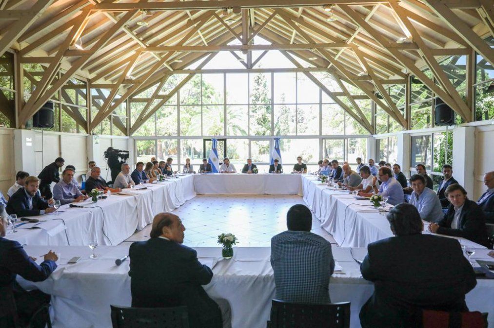 El quincho de la residencia presidencial de Olivos fue el escenario para una nueva reunión de Alberto Fernández con Máximo Kirchner