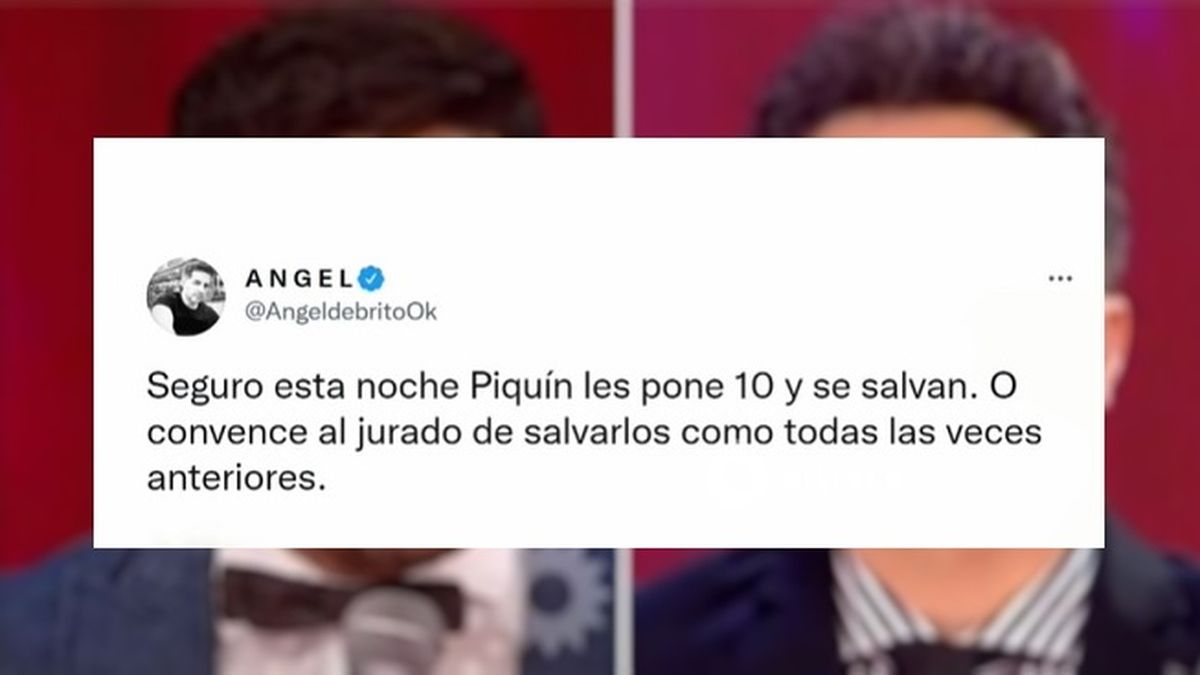 Ángel de Brito chicaneó a Hernán Piquín desde sus redes sociales por el puntaje secreto que le pondría el bailarín a su novio, concursante de ShowMatch. 