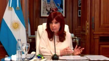 Cristina Kirchner, durante su declaración (Foto captura de TV). Cristina Kirchner, durante su declaración (Foto captura de TV).