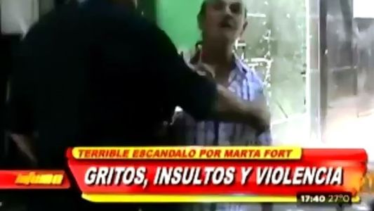 Video: Seguridad de Marta Fort agrede a cámara de Infama