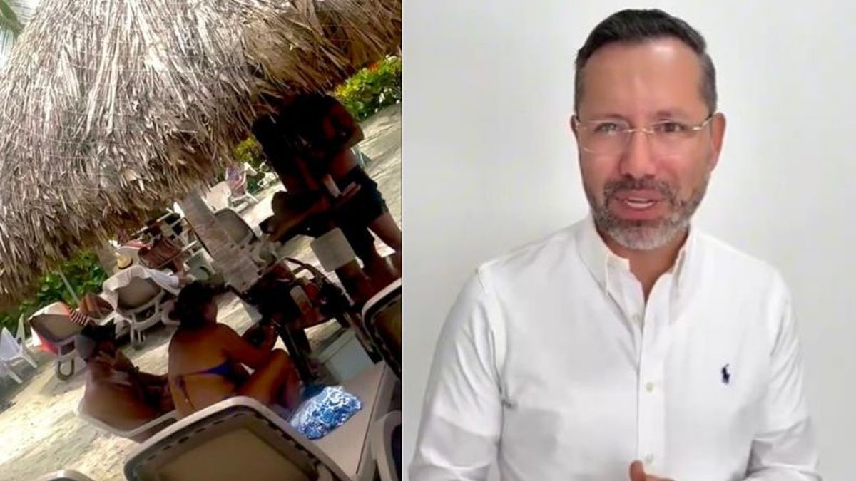 Polémica en Colombia: el video del ministro de Vivienda de vacaciones en plena tragedia por el terremoto. (Foto: A24.com)