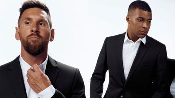 Lionel Messi y Kilian Mbappé, juntos durante una sesión de fotos con el PSG. Lionel Messi y Kilian Mbappé, juntos durante una sesión de fotos con el PSG.