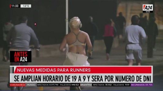 Cambios para los runners: a partir de este viernes se modifica el horario y podrán salir según el número de DNI