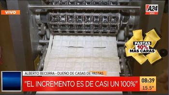 Las pastas, otra víctima de la inflación y la suba en la harina. (Captura de Tv) Las pastas, otra víctima de la inflación y la suba en la harina. (Captura de Tv)