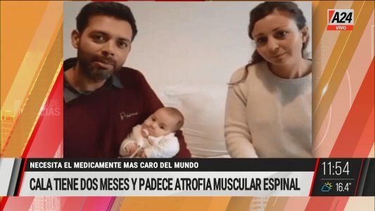 Beba de 2 meses necesita el remedio más caro del mundo
