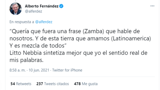 Alberto Fernández volvió a disculparse por su desafortunada frase