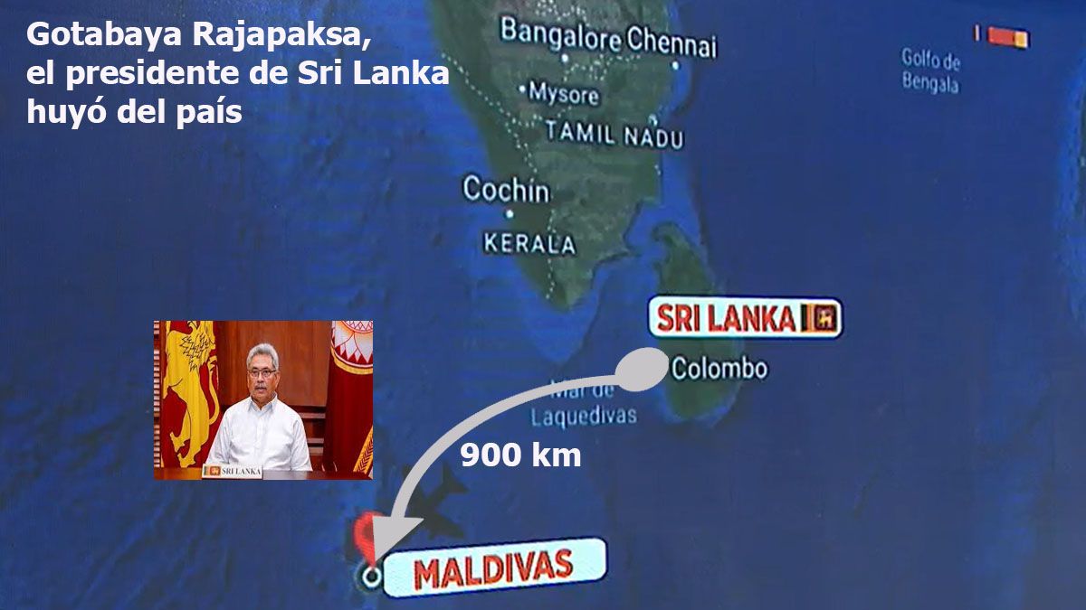 Gotabaya Rajapaksa, el presidente de Sri Lanka abandonó el país en avión en medio de la protesta social (Foto: Archivo)