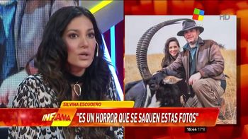 Silvina Escudero, indignada con las fotos del safari de Vanucci y Garfunkel