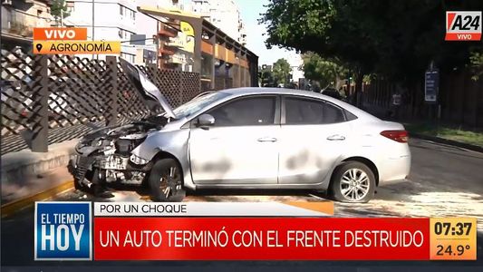 Agronomía: se habría quedado dormido, chocó y hay caos de tránsito.