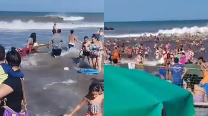 Pánico por una ola gigante en la Costa Atlántica: un muerto y al menos 35 heridos