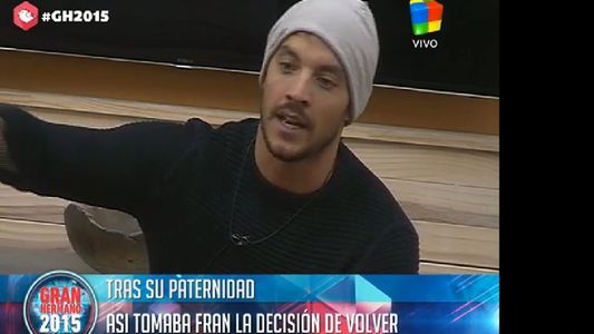 “Gran Hermano 2015”: Francisco explica el motivo de su regreso a La Casa tras el nacimiento de Elenita