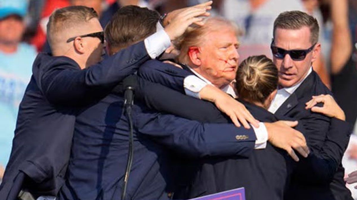 Nuevas imágenes muestran fallas en el sistema de seguridad para Donald Trump. (foto: Gentileza BSS)