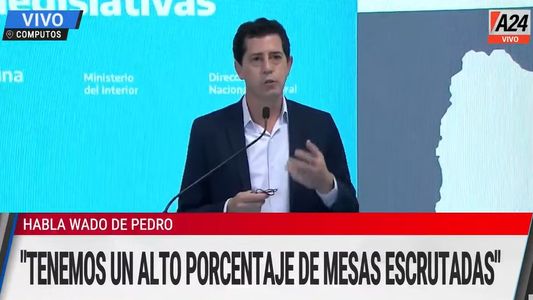 Resultados Elecciones 2021: Wado de Pedro confirmó tenemos escrutado el 81% de las mesas escrutadas y paridad total en varias provincias