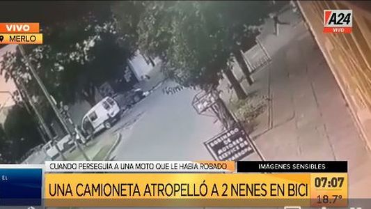 Merlo: robo, persecución y atropelló a 2 nenes