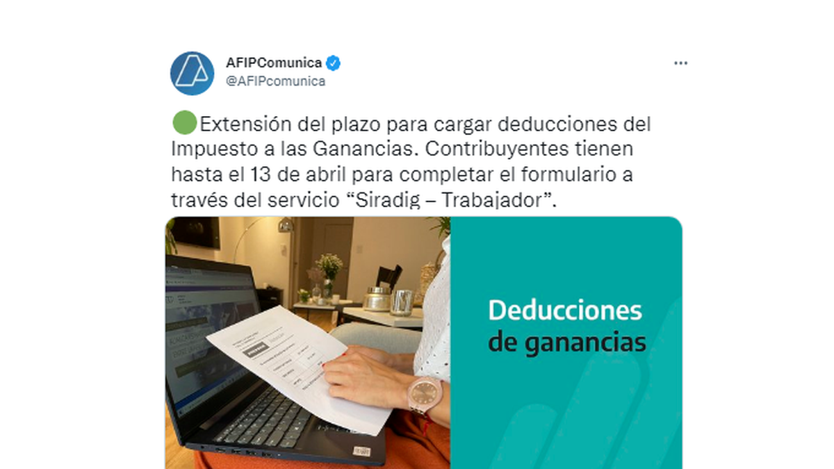 La Afip Extendió El Plazo Para Cargar Las Deducciones De Ganancias ¿hasta Cuándo Se Puede 8530