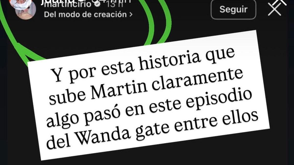 IG Martín Cirio contra Wanda Nara