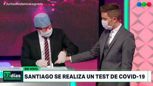 Santiago del Moro se hizo el test de coronavis en vivo: ¡mirá el método y el resultado!