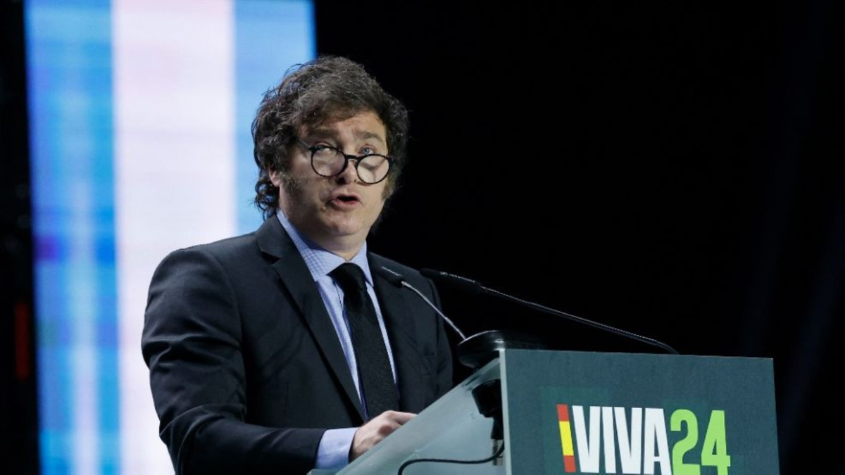 Javier Milei ve la crisis con Venezuela como una oportunidad para liderar un bloque regional. Algo parecido había dicho en una exposición en  España: Soy el máximo exponente de la libertad a nivel mundial. (Foto: AFP)