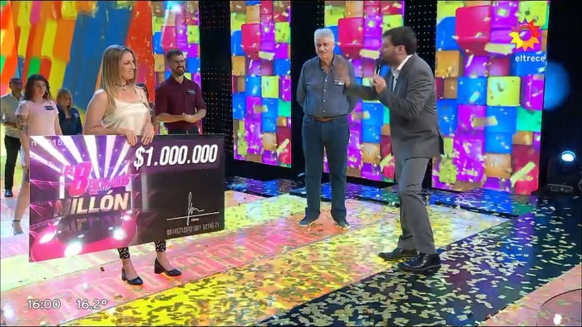 Carolina, la participante que gan&oacute; en Los 8 escalones del mill&oacute;n (El Trece) y destinar&aacute; el dinero a su hijo y su madre.&nbsp;