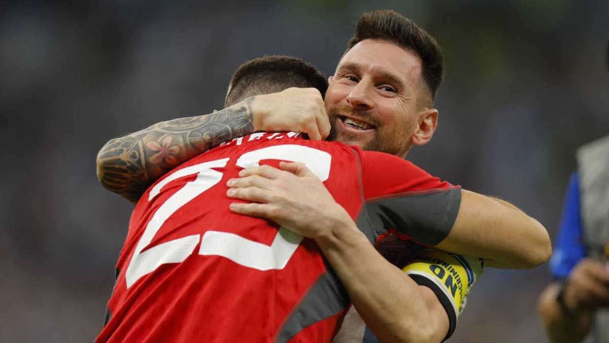 Messi y Emiliano Martínez