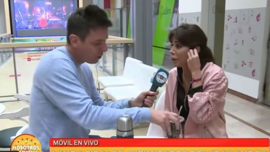Tremendo blooper: un cronista le volcó el mate encima a Laura Fidalgo en pleno aire