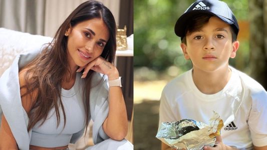 La emoción de Antonela Roccuzzo frente a la conquista de su hijo Thiago Messi en Qatar
