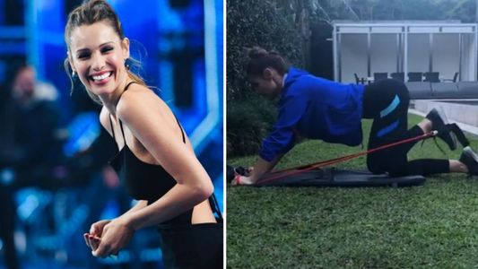 ¡Mucha elongación! La exigente rutina de ejercicios de Pampita al aire libre