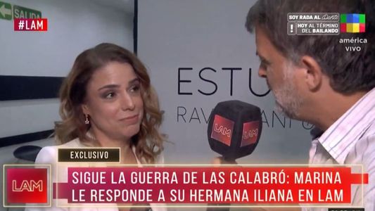 Marina Calabró rompió el silencio y le hizo frente a los dichos de Iliana: Que se entretenga y me suelte un poco