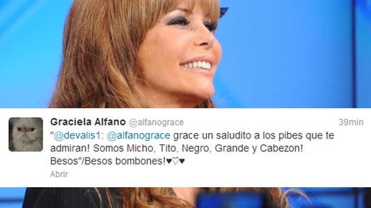 Y un día... Graciela Alfano cayó en el trillado chiste