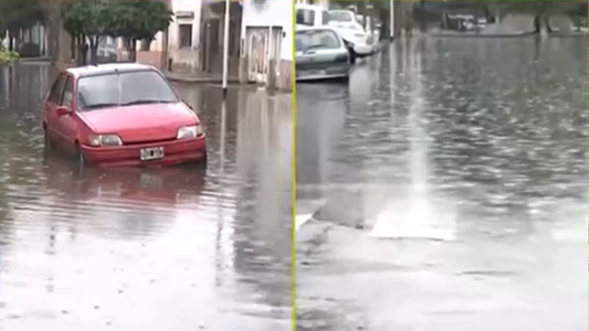 Tormenta en el AMBA: intensa caída de agua, inundaciones y calles anegadas
