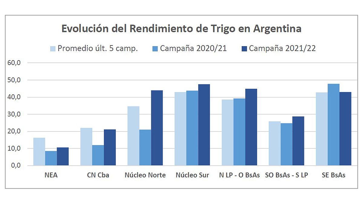 El norte de Buenos Aires concentró en conjunto mayores y mejores rendimientos que en el sur de la provincia. 