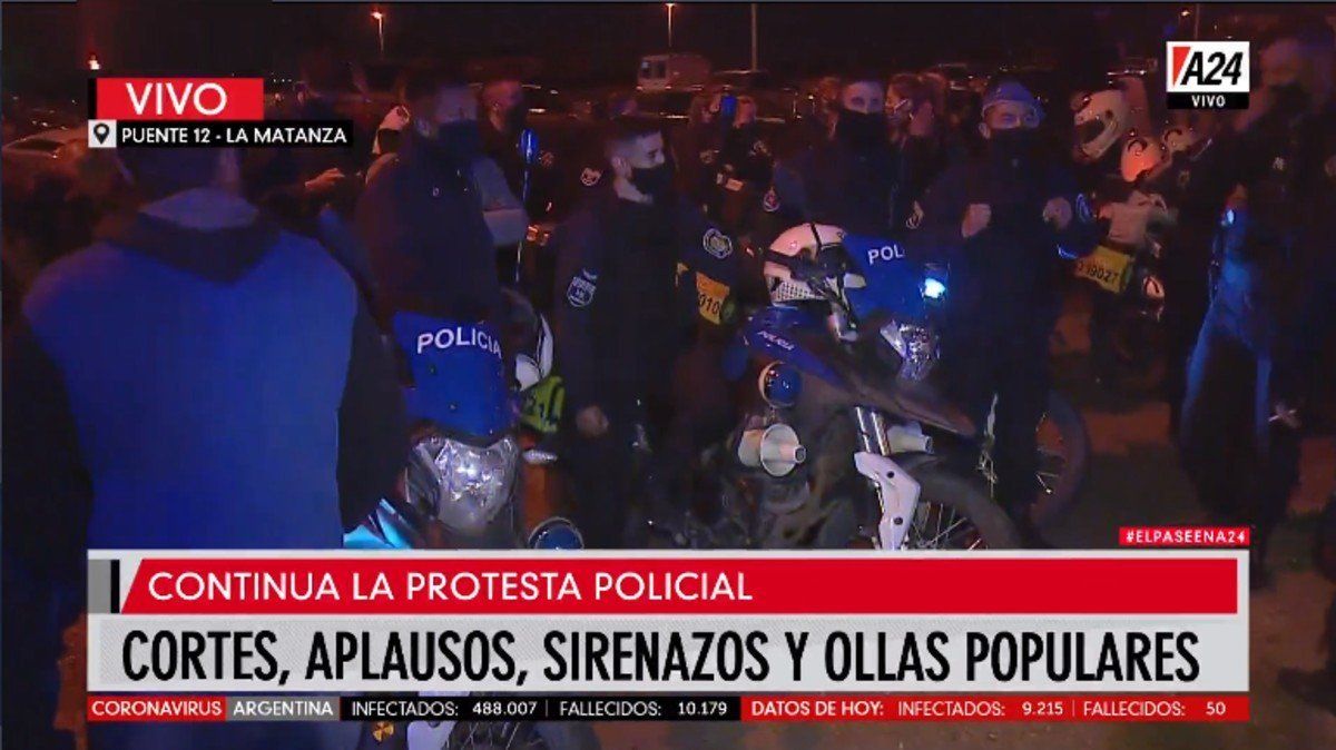 Crece la protesta de la Policía Bonaerense mientras siguen trabadas las negociaciones salariales