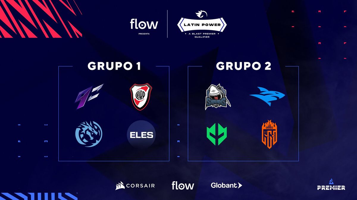 El Grupo A est&aacute; integrado por 9z Team, River Plate, Leviat&aacute;n Esports y ELES; mientras que el Grupo B tiene a Isurus, Sharks Esports, Imperial Esports y a Los Grandes.