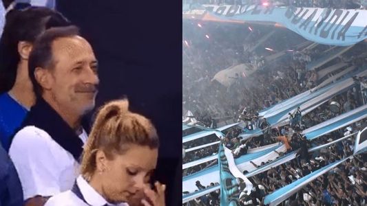 Francella fue ovacionado en la cancha de Racing y se convirtió en el meme de la noche