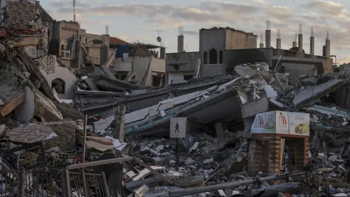Así quedó el campo de refugiados de la ONU en Jan Yunis (Foto: gentileza Indian Times).