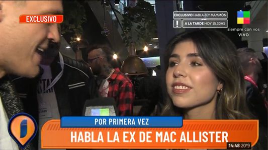 La reacción de Camila Mayan cuando le preguntaron por la actual pareja de Alexis Mac Alister