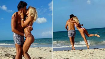 Macarena Rinaldi y Federico Hoppe, enamorados en el Caribe