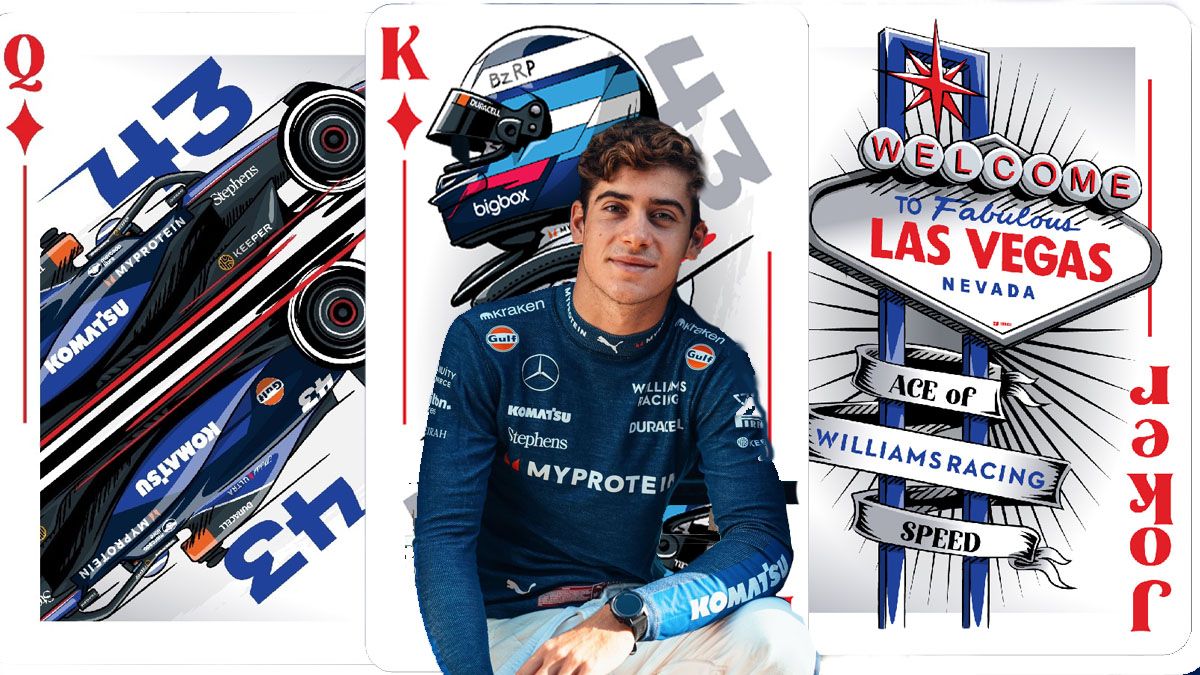 Franco Colapinto ya está en Las Vegas para la carrera de Fórmula 1. (foto: A24.com)