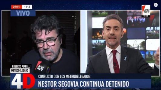 El cruce de Majul con Pianelli, en medio de la calentura por el paro del subte