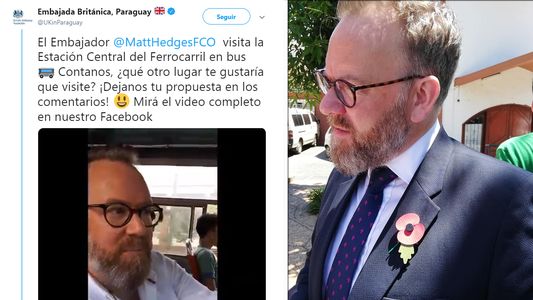 Matthew Hedges inició una serie de recorridos en bus por Asunción