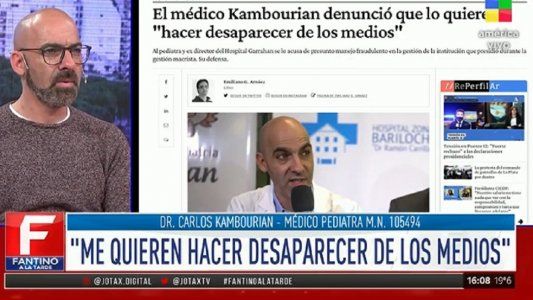 Carlos Kambourian denunció que lo quieren hacer desaparecer de los medios