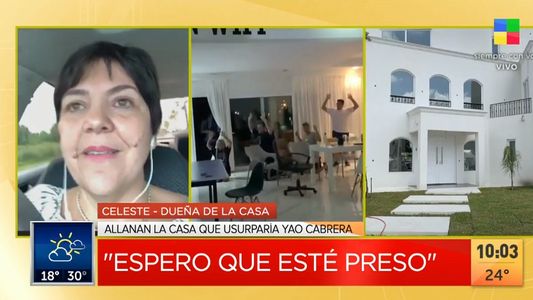 La palabra de Celeste, la dueña de la casa del country que habita Yao Cabrera
